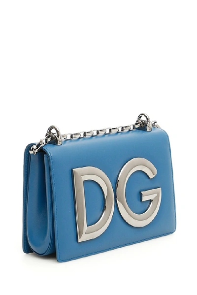 Shop Dolce & Gabbana Dg Shoulder Bag In Blue