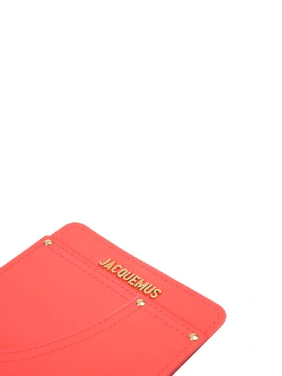 Shop Jacquemus Logo Pouch In Red