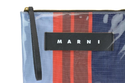 Shop Marni Striped Wristlet Clutch Bag In Multi