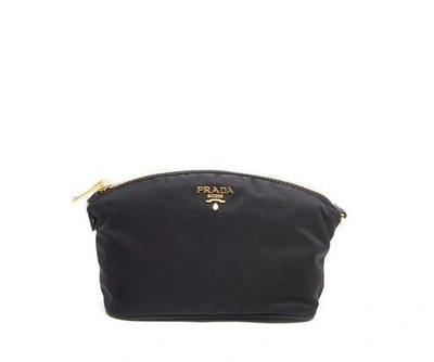 Shop Prada Logo Zipped Pouch In Black