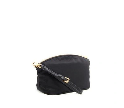 Shop Prada Logo Zipped Pouch In Black