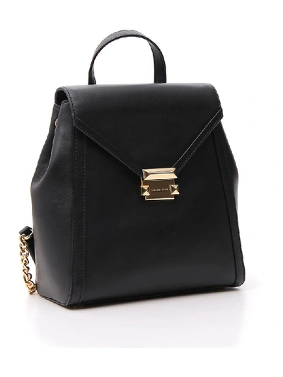 Shop Michael Michael Kors Push Lock Backpack In Black