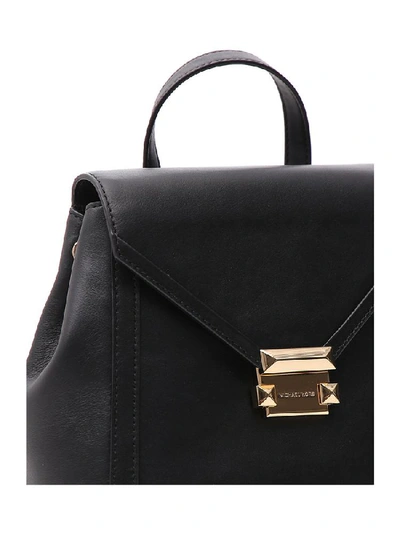 Shop Michael Michael Kors Push Lock Backpack In Black