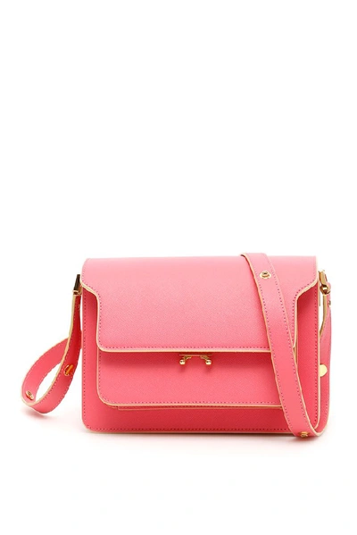 Shop Marni Trunk Medium Shoulder Bag In Pink