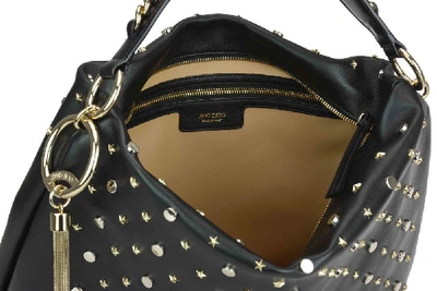 Shop Jimmy Choo Callie Studded Tote Bag In Black