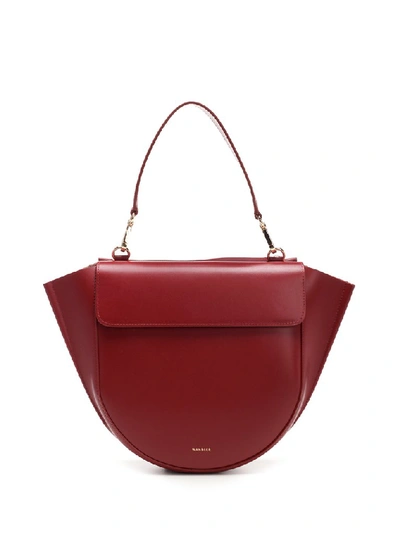 Shop Wandler Hortensia Top Handle Medium Shoulder Bag In Red