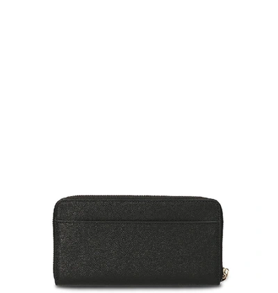 Shop Coach Accordion Leather Wallet In Black