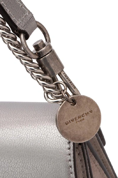 Shop Givenchy Small Gv3 Shoulder Bag In Silver