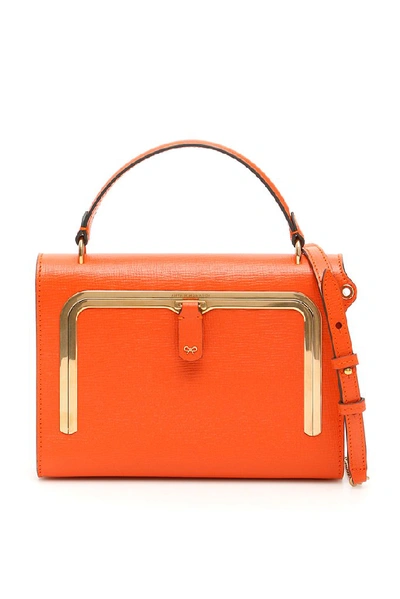 Shop Anya Hindmarch Postbox Shoulder Bag In Orange