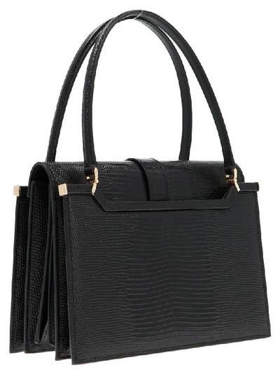 Shop Dolce & Gabbana Ingrid Small Logo Plaque Tote Bag In Black