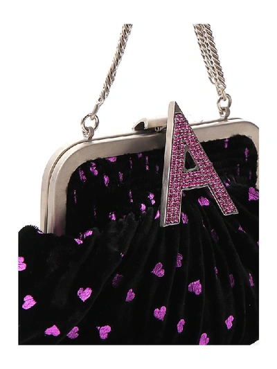 Shop Attico Heart Embellished Clutch Bag In Multi