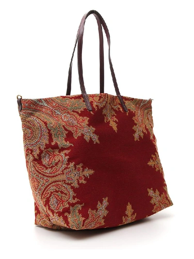 Shop Etro Floral Embroidery Shoulder Bag In Multi