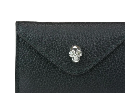 Shop Alexander Mcqueen Skull Envelope Wallet In Black