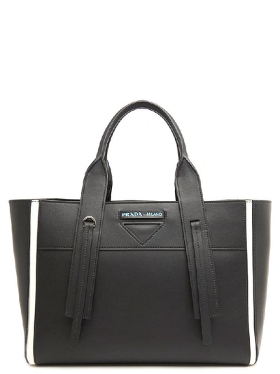 Shop Prada Overture Shoulder Bag In Black