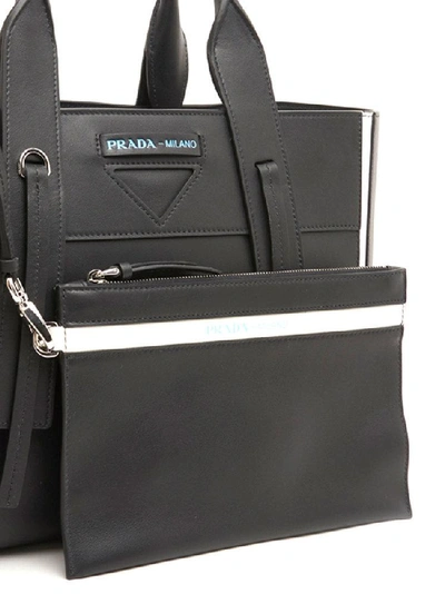 Shop Prada Overture Shoulder Bag In Black