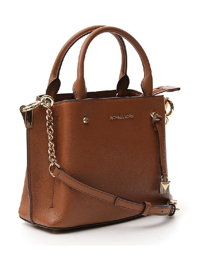 Shop Michael Michael Kors Arielle Small Tote Bag In Brown