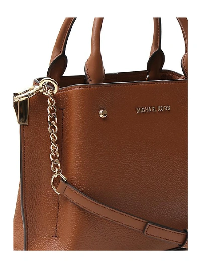 Shop Michael Michael Kors Arielle Small Tote Bag In Brown