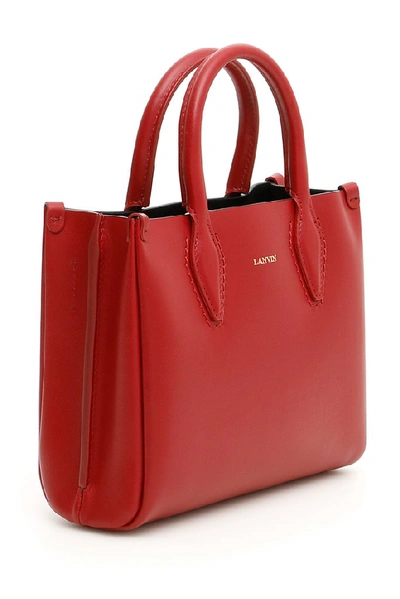 Shop Lanvin Nano Shopper Bag In Red