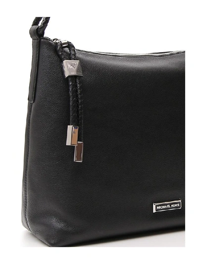 Shop Michael Michael Kors Lexington Large Shoulder Bag In Black