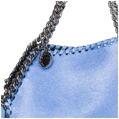 Shop Stella Mccartney Trapeze Falabella Tote Bag In Blue