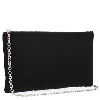 Shop Prada Embellished Clutch Bag In Black