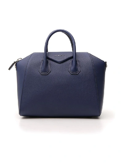 Shop Givenchy Medium Antigona Tote Bag In Blue