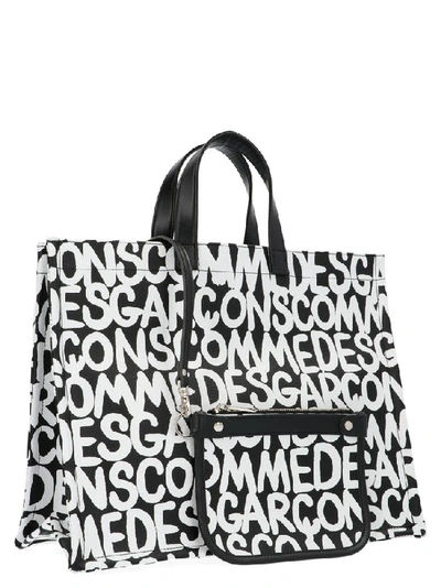 Shop Comme Des Garçons All Over Logo Tote Bag In Multi