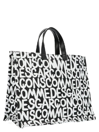 Shop Comme Des Garçons All Over Logo Tote Bag In Multi