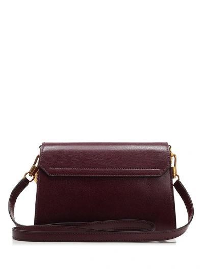 Shop Givenchy Gv3 Shoulder Bag In Burgundy