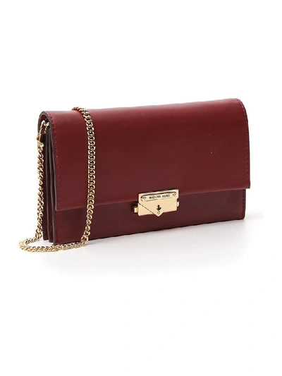 Shop Michael Michael Kors Chain Strap Shoulder Bag In Red