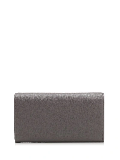 Shop Gucci Zumi Continental Wallet In Grey