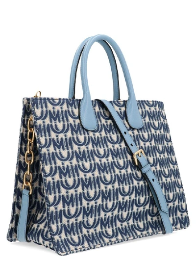 Shop Miu Miu Allover Logo Top Handle Tote Bag In Multi