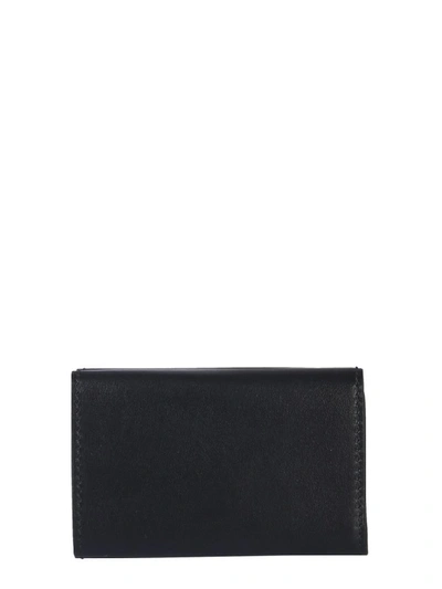 Shop Moschino Logo Print Leather Wallet In Black