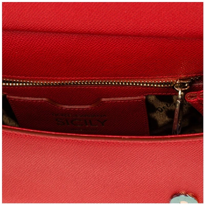 Shop Dolce & Gabbana Medium Sicily Tote Bag In Red