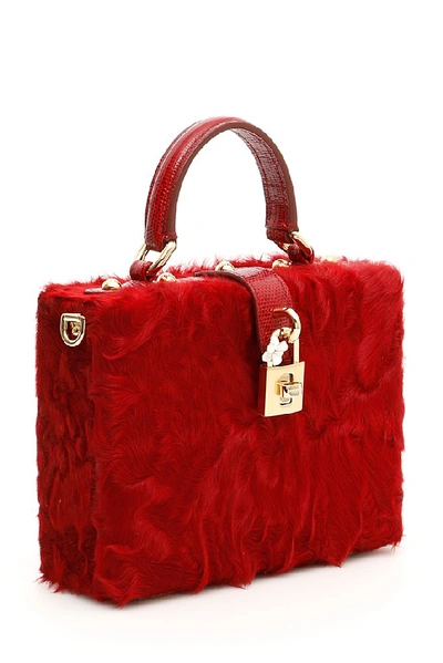 Shop Dolce & Gabbana Mini Box Top Handle Bag In Red