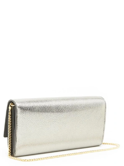 Shop Alexander Mcqueen Chain Wallet In Silver