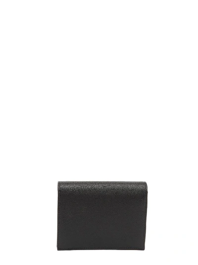 Shop Prada Logo Button Bifold Wallet In Black