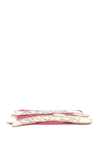 Shop Dolce & Gabbana Fashion Devotion Clutch With Strap In Pink