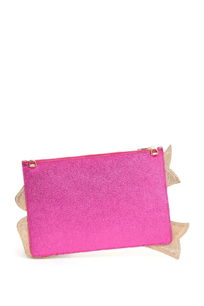 Shop Dolce & Gabbana Fashion Devotion Clutch With Strap In Pink