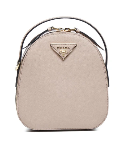 Shop Prada Odette Mini Backpack In Beige