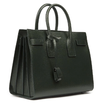 Shop Saint Laurent Small Classic Sac De Jour Tote Bag In Green