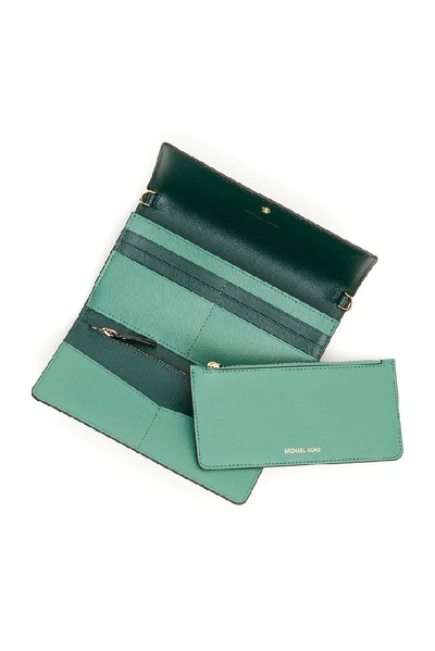 Shop Michael Michael Kors Chain Wallet Bag In Green