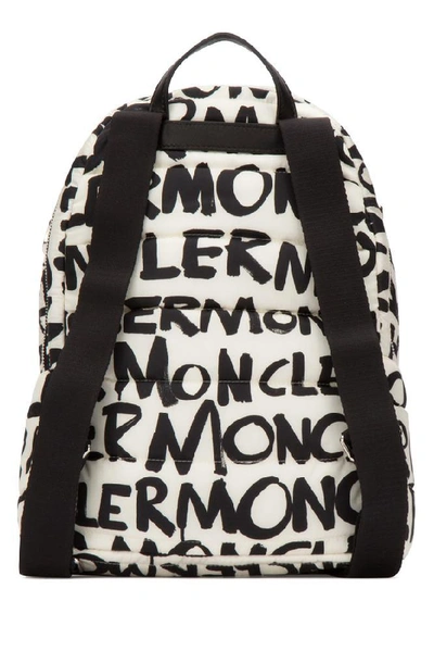 Shop Moncler Logo Printed Backpack In Multi