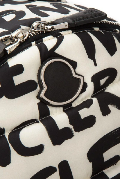 Shop Moncler Logo Printed Backpack In Multi