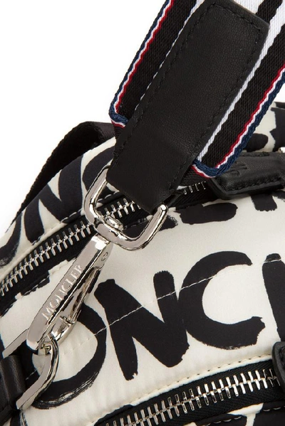 Shop Moncler Logo Printed Backpack In Multi