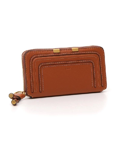 Shop Chloé Marcie Wallet In Brown