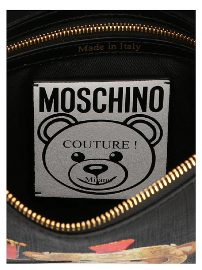 Shop Moschino Roman Teddy Clutch Bag In Black