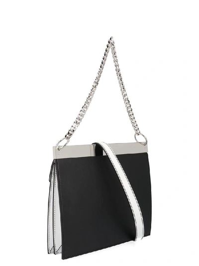 Shop Alexander Mcqueen Two Tone Drop Chain Shoulder Bag In Black