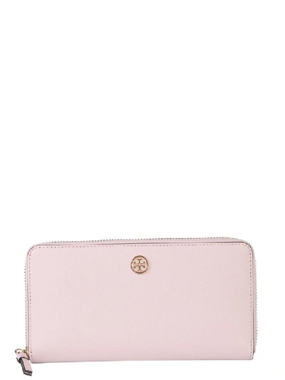 Shop Tory Burch Robinson Zip Continental Wallet In Pink