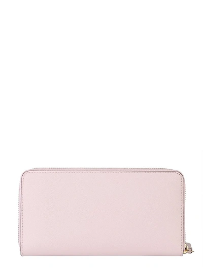 Shop Tory Burch Robinson Zip Continental Wallet In Pink